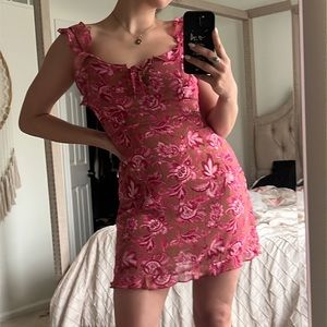 Floral and nude hello molly dress